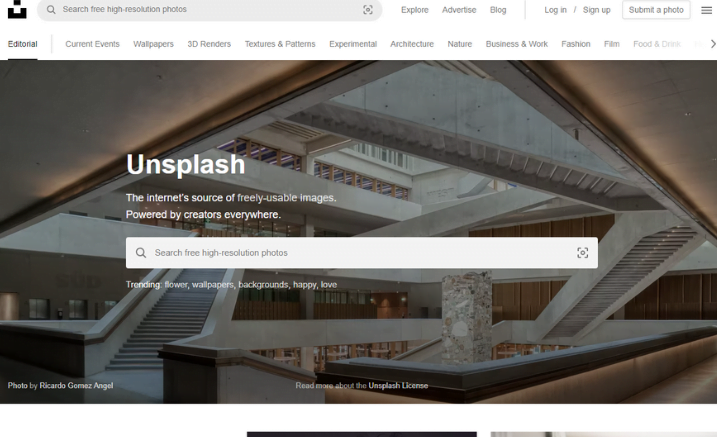 Unsplash is another magical free tool for developing site content